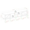 70" MDF Rustic Barndoor Open-Storage TV Stand with Shelves, Barn Doors, and Cord Management for Living Room and Bedroom - 2 of 4