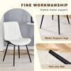5 PCS Round Dining Table Set Modern Dining Set Kitchen Table Set with 4 Upholstered Chairs, Black/Gray/White/Brown-Modernluxe - 4 of 4