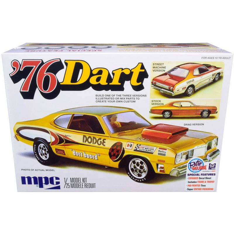 Skill 2 Model Kit 1976 Dodge Dart Sport with Two Figurines 3 in 1 Kit 1/25 Scale Model by MPC, 1 of 5