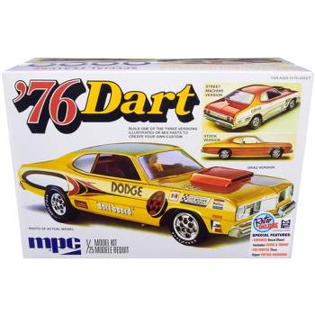 Skill 2 Model Kit 1976 Dodge Dart Sport with Two Figurines 3 in 1 Kit 1/25 Scale Model by MPC