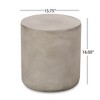 Syemin Patio End Tables Accent Side End Table for Outdoor and Indoor, Garden, Backyard Use, Special Design, Gray, 15.75"*15.75"*16" - 4 of 4