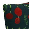 18"x18" Holly Polyester Square Throw Pillow Evergreen - Skyline Furniture: Cotton Woven, Indoor Use, Zippered - 3 of 4