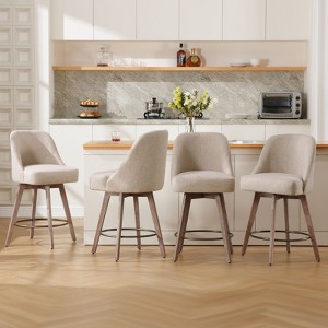 Bekrvio 26'' Counter Height Bar Stools, Linen Fabric - 1 of 4