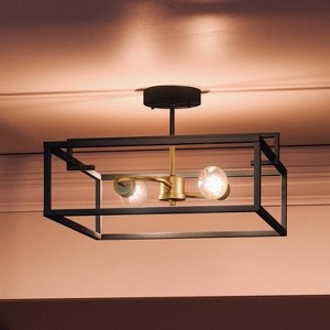 Urban Ambiance Luxury Modern Farmhouse Farmhouse Ceiling Light,  9-3/8" x 17-1/4",  Charcoal Finish, UHP2800 - 1 of 4