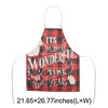 Unique Bargains Christmas Aprons Linen Red Black Beige 21.65"x26.77" 1 Pcs - 3 of 4