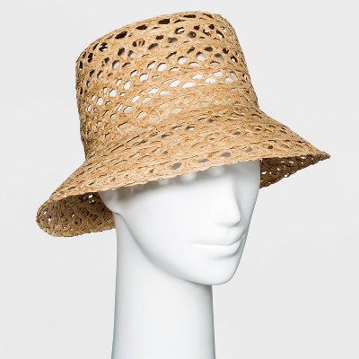 womens straw bucket hat