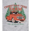Men's - Ford - 1949 Ford F3 Christmas Tree Farm Graphic Fleece Sweatshirt - 2 of 4