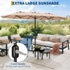 ODK 13 ft umbrella outdoor patio,Double-Sided Rectangle Umbrella Oversized Shade for 2-6 People, Fade Resistant Canopy for Deck Pool Garden Backyard - 3 of 4