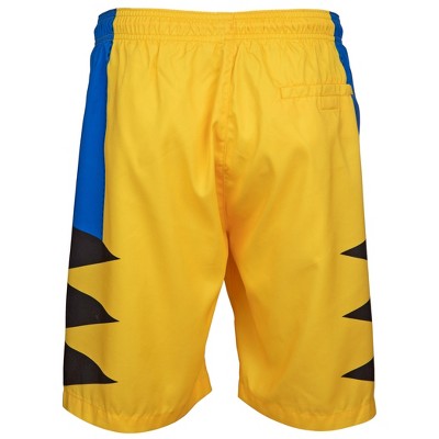 Wolverine Mens X-Men's Wolverine Character Costume Board Shorts - Medium (32-34) — фото 5