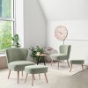 WestinTrends 4 Piece Upholstered Boucle Accent Chair and Ottoman Sets - 2 of 4