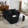 COZONY 54" Chaise Lounge Chair, Boneless Corduroy Sleeper Sofa with 4 Pillows & Armrests, Comfy Cloud Sofa for Living Room, Bedroom, No Assembly - 3 of 4
