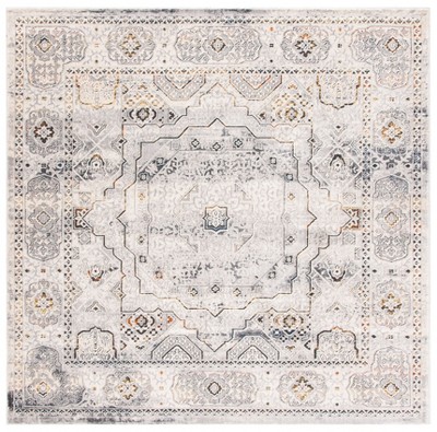 Alhambra Alh629 Power Loomed Area Rug - Cream/grey - 6'7