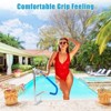 30"x30" 304 Stainless Steel Pool Handrails (2pcs) – Inground Pool Rails with Blue Grip Cover, Rustproof High Load Capacity & All Accessories - 3 of 4