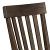 Counter Height Solid Rubberwood Cayla Counter Chair (Set of 2) in Farmhouse Style with Slat Back, Scooped Seats, Wooden Cap Rail and Stretchers - 2 of 4