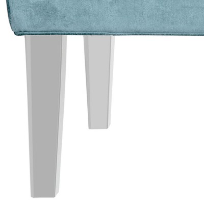 Abrosia Cyan Transitional 63'' Tufted Bedroom Bench with Acrylic Legs