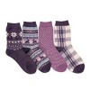 MUK LUKS Women's 4 Pack Holiday Boot Socks - 2 of 3