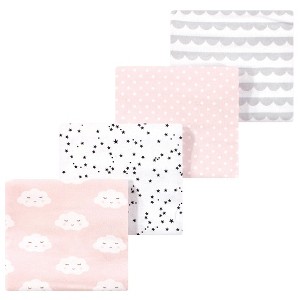 Luvable Friends Little Treasure Flannel Receiving Blankets 4pk - 1 of 1