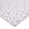 Little Love by NoJo Woodland Meadow Taupe, Sage and White, Fox, Deer, and Hedgehog 3 Piece Nursery Mini Crib Bedding Set - 3 of 4