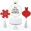 Big Dot of Happiness Red and Gold Friendsmas - Friends Christmas Party Centerpiece Sticks - Table Toppers - Set of 15 - 3 of 4