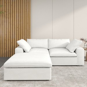 Cloud Modular Sectional Sofa Couch,Convertible Couches with Storage Ottoman for Living Room,Covers Washable&Replaceable - 1 of 4