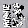 Women's - Disney - Minnie Black And White Cropped Graphic T-Shirt - 2 of 4