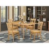 5-Piece Natural Oak Finish Solid Wood Top - Dining Room Set  - Seats 4 - 2 of 4