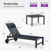 PURPLE LEAF Outdoor Lounge Chair Set Aluminum Patio Chaise Lounger with Side Table and Pillow for Outside Pool Beach Sunbathing Tanning Recliner - 4 of 4