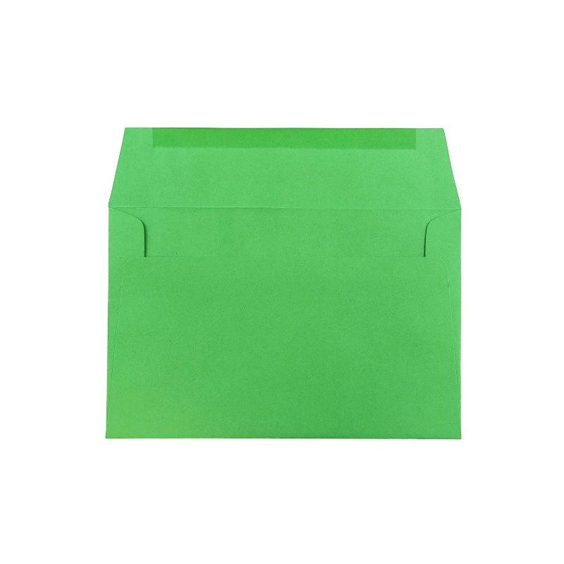 JAM Paper A9 Colored Invitation Envelopes 5.75 x 8.75 Green Recycled 98176, 2 of 3