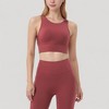 Anna-Kaci Active Women's High Neck Longline Sports Bra with Wide Straps and Keyhole Back for Stylish Medium Support - 3 of 4