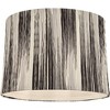 Springcrest Esbjerg 13" Top x 14" Bottom x 10" High x 10" Slant Print Lamp Shade Replacement Medium Black Drum Modern Monochrome Washer Harp Finial - 3 of 4