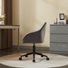 Elegent Height Adjustable Velvet Office Chair with Wheels for Home Office, Bedroom, Study and Vanity - 3 of 4