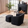 Swivel Chair With Ottoman, Accent Chairs Swivel Armchair, Reading Chairs For Bedroom Comfy, Accent Chairs Modern-Cuddlewood - 3 of 4