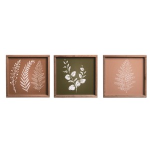 Transpac Wood 12.38" Multicolor Spring Calming Block Decor Set of 3 - 1 of 2