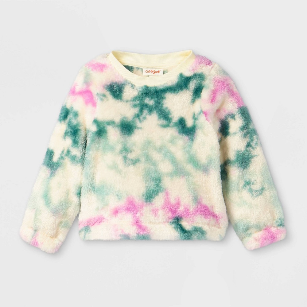 Toddler Girls' Sherpa Pullover Sweatshirt - Cat & Jack 3T, MultiColored