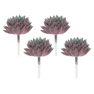 Unique Bargains Mini Unpotted Realistic Textured Garden Decoration Artificial Succulent Plants 4 Pcs - 1 of 4