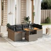 vidaXL Garden Sofa Set Gray PE Rattan Modular Garden Sofa Set - 2 of 4