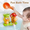 Waterfall Duck Bath Toy with Suction Cup, Bathtub Playset for Toddlers Ages 1-5 - 2 of 4