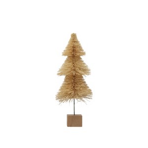 Storied Home Sisal Bottle Brush Tree with Wood Base, Cream - 1 of 1