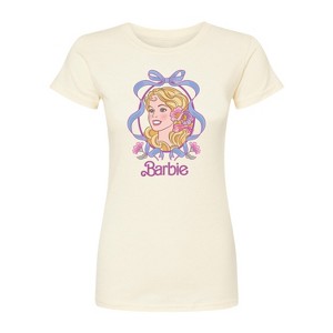 Women's - Barbie - Coquette Floral Bow Fitted Graphic T-Shirt - 1 of 2