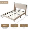 VECELO Upholstered Bed, Metal Frame Platform Bed - 3 of 4