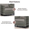 Outdoor Patio Swivel Chair Glider Chair with Removable Cushions for Porch - 4 of 4