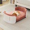 Bencmate Pet Bed Scandinavian Style Cat Couch with Removable Cover Elevated Design for Indoor Cats Dogs, Multicolor, 33.46"*20.07"*10.23" - 2 of 4