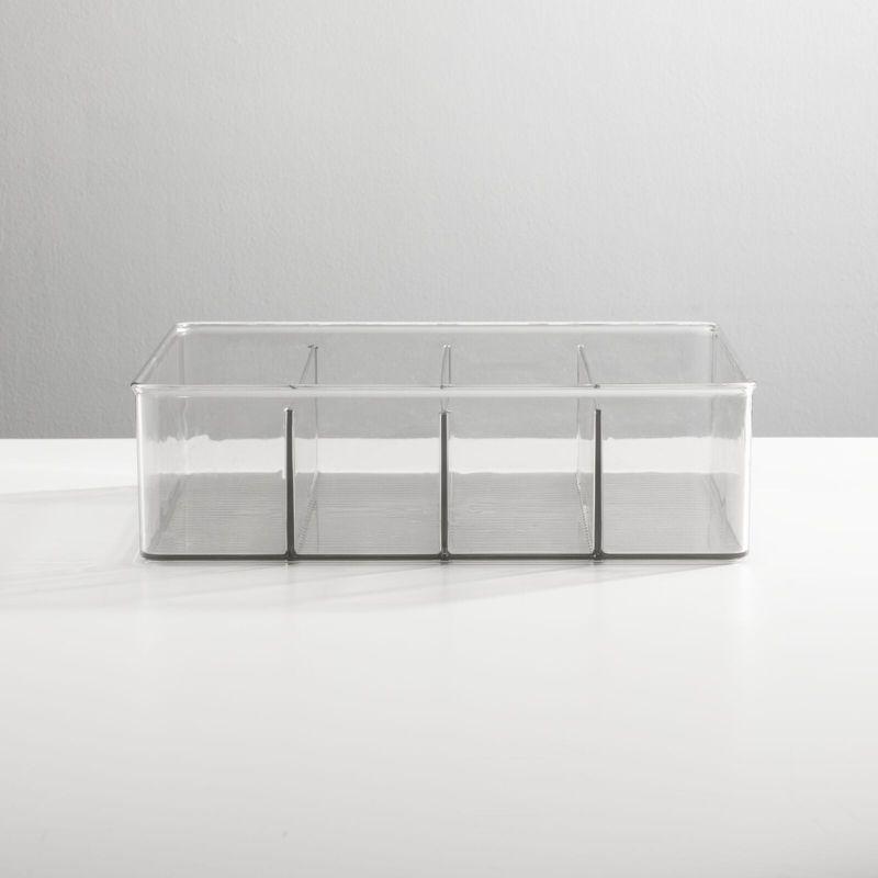 mDesign Plastic Bathroom Divided Storage Organizer Bin Box, 2 of 8