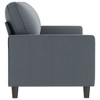 vidaXL 3-Seater Sofa in Luxurious Dark Gray Velvet - Comfortable, Stylish and Durable - Ideal for Living Room, Lounge, Office Setting - 3 of 4