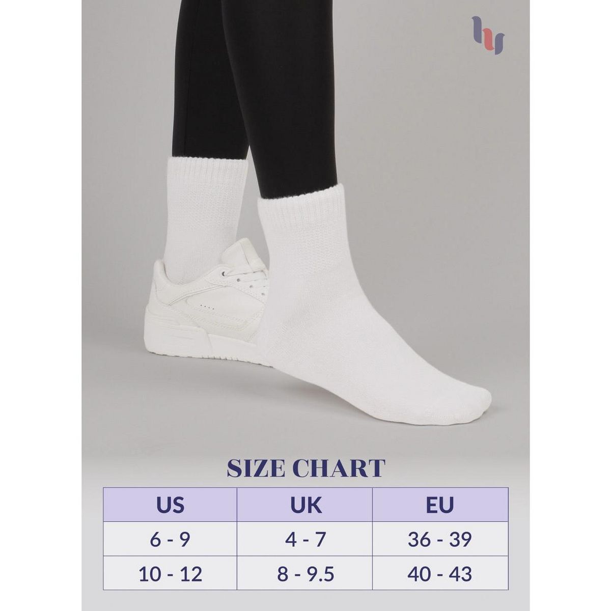 Hugh Ugoli Women's Diabetic Bamboo Ankle Socks Soft Seamless Toe Wide Fit (3 Pairs) - thumbnail 8