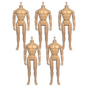 Set of 5 12 Inch 1/6th Scale Super Articulated Type S Male Action Figure Bodies [Flesh] - 1 of 4