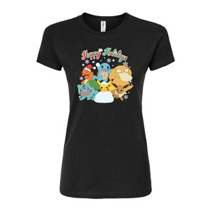 Women's - Pokémon - Happy Holidays Fitted Graphic T-Shirt - 1 of 3