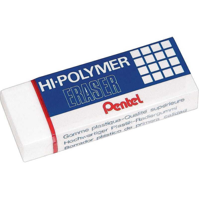 Pentel Hi-Polymer Block Eraser White 3/Pack ZEH10BP3K6, 3 of 4