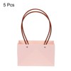 Unique Bargains 11x22x13.5cm Flower Bouquet Packaging Bag Paper Gift Bag for Party Favor Black 5 Pcs - 3 of 4