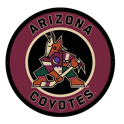 Evergreen Ultra-Thin Edgelight LED Wall Decor, Round, Arizona Coyotes- 23 x 23 Inches Made In USA